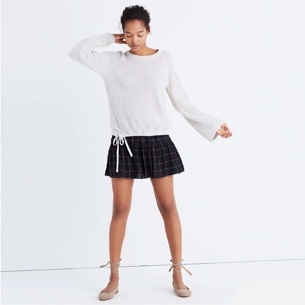 Madewell Waffle Stitch Drawstring Sweater